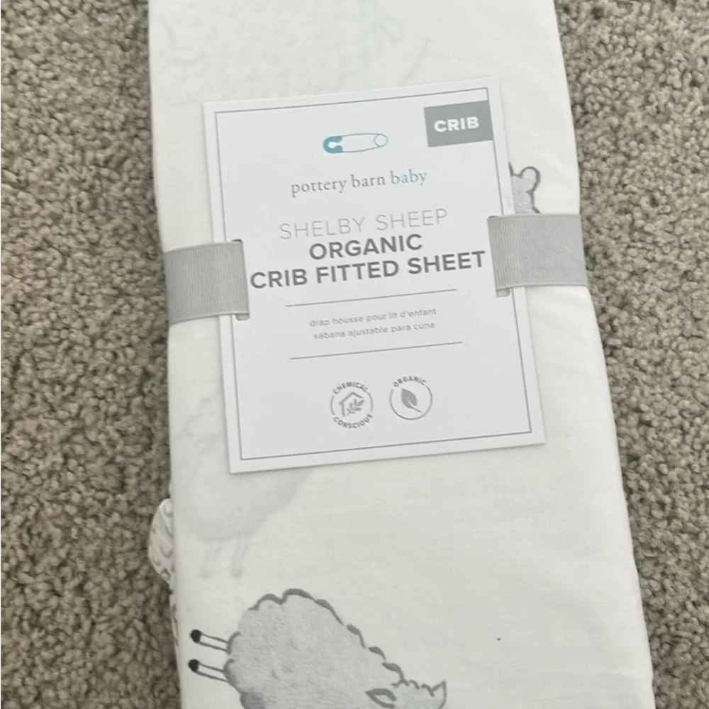Pottery Barn Kids Baby Crib Set - Crib Skirt and 3 Fitted Crib Sheets